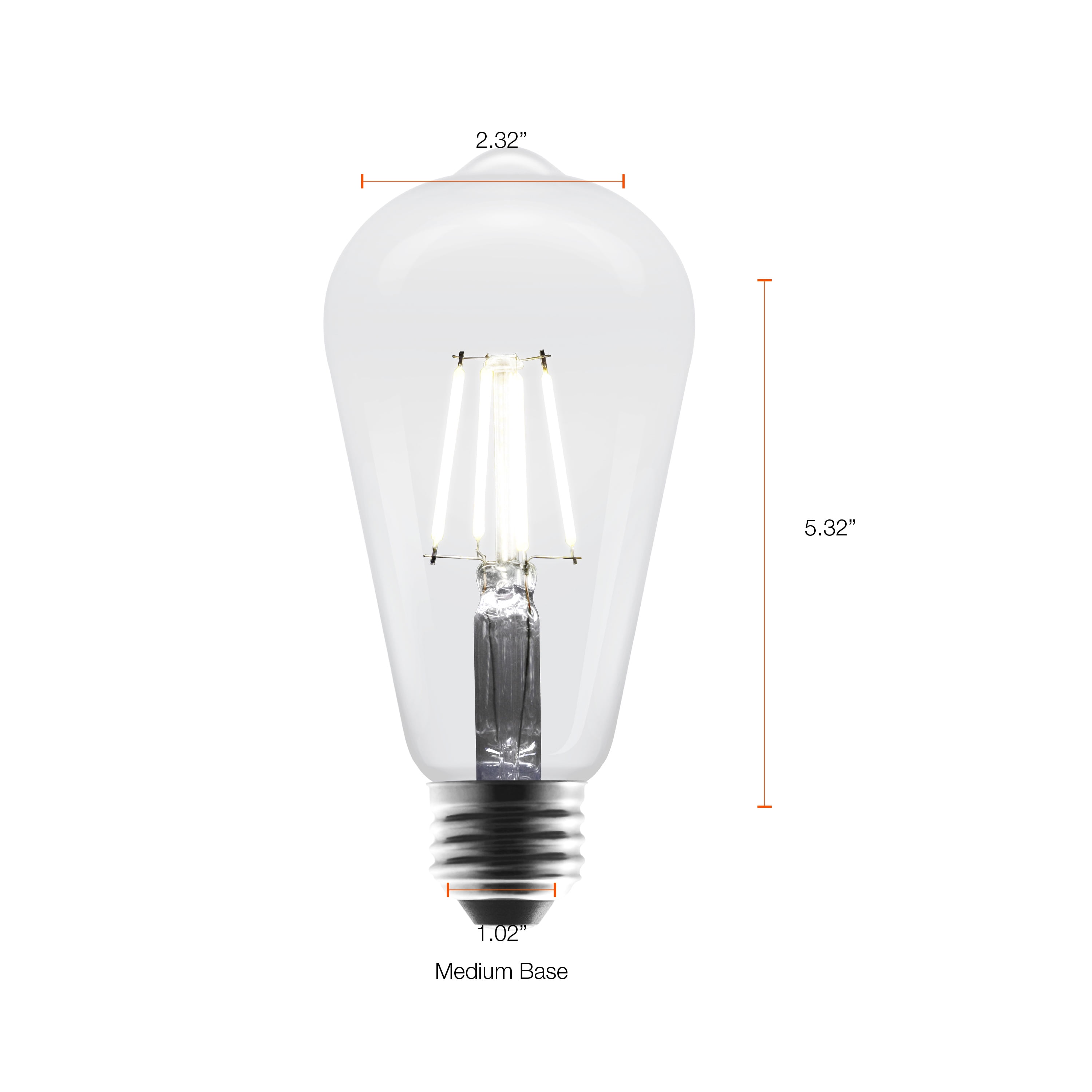 Better Homes & Gardens LED Vintage Light Bulbs, ST19 60W