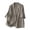 Khaki, variant on Women's Casual Linen Blend Notched Lapel Blazer Single Breasted 3/4 Sleeve Work Office Jacket with Pockets