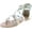 Floral, variant on Women's Strappy Buckle Accent Zip Heel Flat Sandal