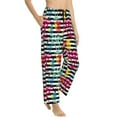 thumbnail image 3 of Cauagu Trendy Colorful Pineapples Pajama Pants for Women Loose Fit Wide Leg Trouser Pants Casual Elastic Waist Drawstring Lounge Pants, 3 of 6
