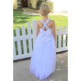 thumbnail image 5 of Ekidsbridal Girl Bridesmaid Flower Girl Dress - Crossed Straps A-Line Lace Tulle 204-A (Size: 4-12), 5 of 6