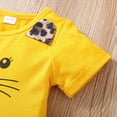 thumbnail image 7 of kaprioy Toddler Baby Girls Summer Outfits 18 24 Months 2T 3T 4T 5T 6T Cartoon Print Peplum Tee and Leggings 2 Piece Playwear, 7 of 7