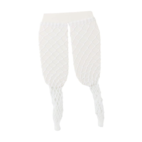Pitycbo 1/6 Scale Figure Fishnet Stocking Miniature Soldier Costume Doll Casual Leggings white