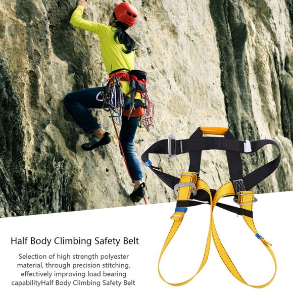 Correa de seguridad ANGGREK Arnés escalada Negro Amarillo 50x30x0.5cm