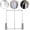 One-way Buffering, variant on Pull Down Closet Rod, Adjustable 35-47 Inch Aluminium Soft-Close Wardrobe Lift Rail Organizer for Hanging Clothes, Two-way Buffering Side & Back Mounted Closet Rod 45 LBS Load Capacity