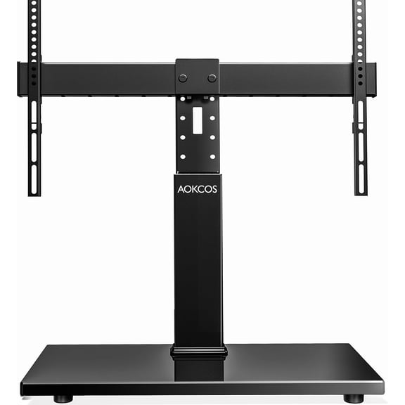 FITUEYES Universal Swivel Tabletop TV Stand Base for 32 to 70 inch Flat Panel/ Curved Screen, Holds up to110 lbs, Height Adjustable