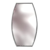 Tyler Dillon Curved Silver Rectangular Iron Framed Wall Mirror 24"W x 40.5"H