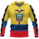 thumbnail image 2 of Sudadera con capucha con estampado de mapa y bandera de Ecuador, sudadera con capucha con emblema nacional ecuatoriano para hombre, ropa informal, sudadera deportiva para hombre, 2 of 4