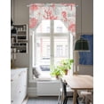 thumbnail image 5 of Red Coastal Shells Kitchen Curtains Swag Valance for Windows/Bathroom/Cafe, Vintage Nautical Conch Coral Starfish Rod Pocket Drape Panel Swag Curtain Valance for Bedroom/Living Room 55''x36'', 5 of 6