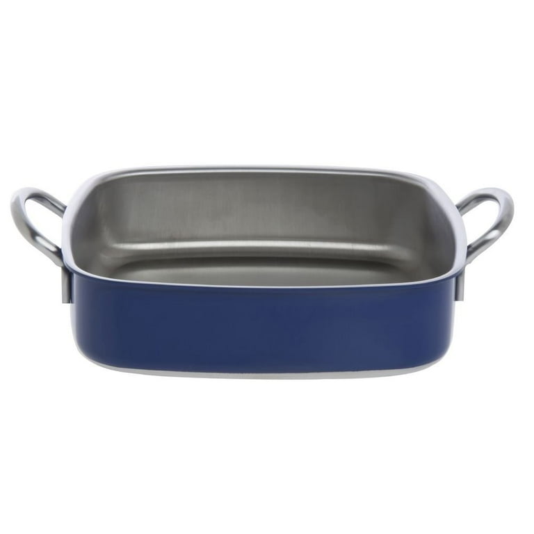 HUBERT Lasagna Casserole Pan, 3-Ply Stainless Steel Square Blue