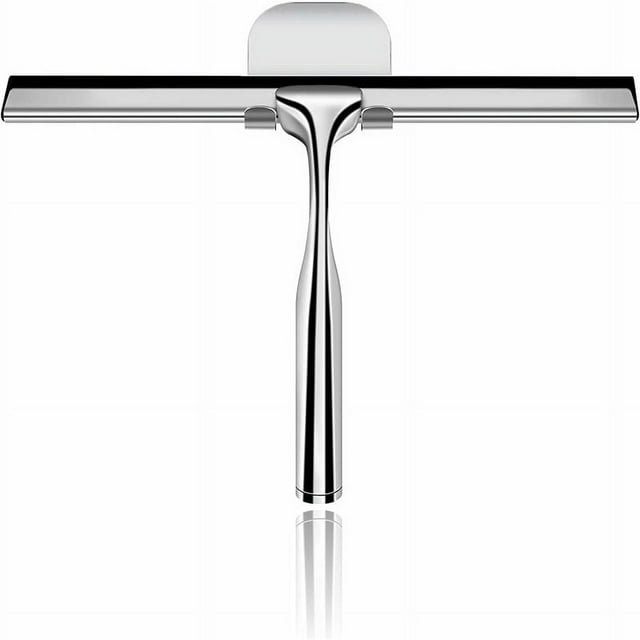 Shower Squeegee, Squeegee, Bathroom Mirror Window Cleaning Squeegee for Car Windows, 10" Stainless Steel Shower Squeegee for Windows, Bathrooms, Mirrors, Windshields, Tiles, Buildings