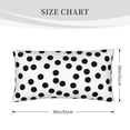 thumbnail image 2 of King Pillow Cases Standard Size - Black white Irregular polka dot Soft Envelope Closure Microfiber Block Print Pillow Cover, Wrinkle Stain Resistant Travel Pillow Covers Standard Size 20x36in, 2 of 7