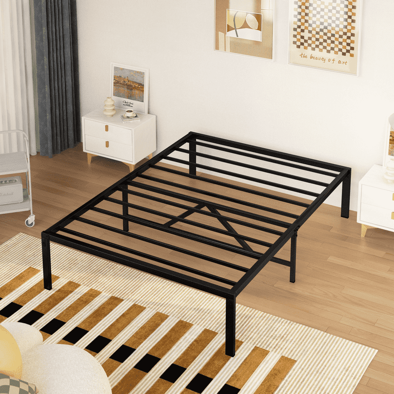 Baxluxe 15-inch oversized double bed frame, heavy-duty metal