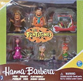 Hanna Barbera The Flintstones mini figures 6 pack Fred Barney Pebblers dino Bamm 