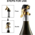 thumbnail image 3 of Champagne Stopper, 2pcs Stainless Steel Champagne Bottle Plug Sealer For Cava Prosecco Sparkling Wine Stopper TY, 3 of 5