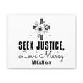 thumbnail image 2 of Scripture Walls Micah 6:8 Seek Justice Bible Verse Canvas Christian Wall Art Ready to Hang Unframed, 2 of 13