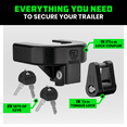 thumbnail image 3 of Rhino USA Heavy Duty Trailer Hitch Coupler Lock Kit For 2-5/16 Inch Trailers, 3 of 7