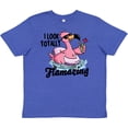 thumbnail image 3 of Inktastic I Look Totally Flamazing with Flamingo in Sunglasses Youth T-Shirt, 3 of 5