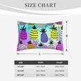 thumbnail image 6 of Haiem Pillowcase for Hair and Skin Queen - Graffiti Pineapples Printed Soft Pillowcase with Envelope Closure-14"x20", 6 of 9