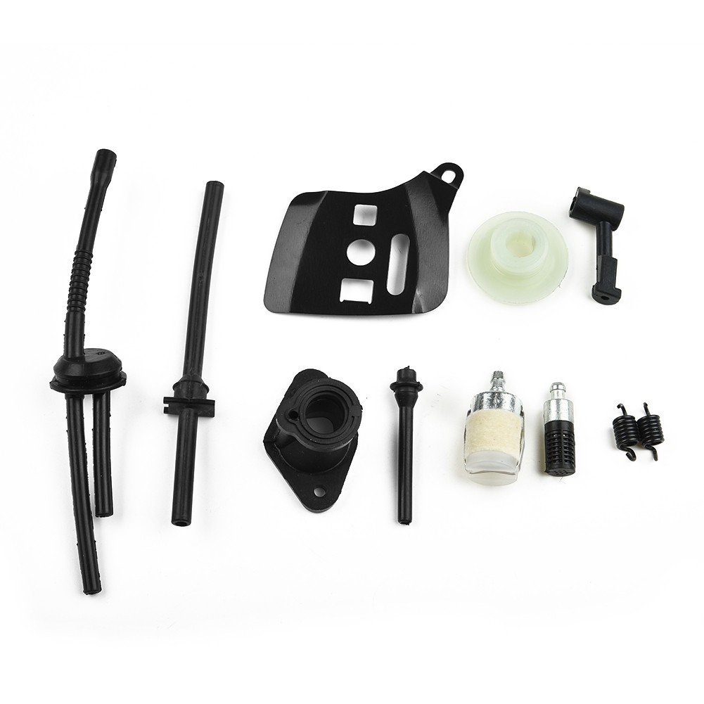 Kit De Réparation Pour Tronçonneuse 2500 25cc - Tuyaux Carburant Huile, Collecteur Admission, Engrenage Vis Sans Fin