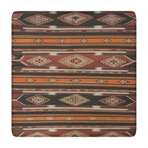Bohemian Floral Elastic Square Table Cover 34x34 Inch, Secure Fit for Card Tables, Ideal for Indoor and Outdoor Dining