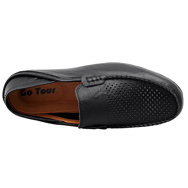 Go Tour Slip-On Loafers Leather Black Men’s 8 Amazon.com | Go Tour Men main image 4