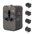 thumbnail image 1 of World Wide Universal Travel Adapter US/EU/UK/AU Multi Plug Charger With Dual USB 2 Ports, 1 of 5