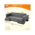thumbnail image 2 of Para niños' play couch - 8-piece modular para niños pequeños sofa para playroom y nursery, convertible con removable cover, 2 of 8