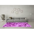 thumbnail image 3 of Ahgly Company Machine Washable Indoor Square Abstract Purple Modern Area Rugs, 3' Square, 3 of 4