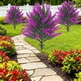 thumbnail image 6 of Artificial Fern Ground Stakes with Built-in Ground Insert, Lifelike Faux Greenery for Outdoor Garden Yard Patio, Flower Bed Pathway Lawn Decoration, Weather-Resistant Low Maintenance Faux Plant, 6 of 6