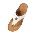 thumbnail image 6 of Flip Flops for Women Orthopedic Thong Sandals Trendy Metal Decor Hollow out Wedges Slides Casual Arch Support Summer Slippers White Size 9.5, 6 of 6