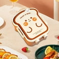 thumbnail image 4 of Cute Burger And Fries Shaped Lunch Box, Food-Safe Sealed Food Container, Leak-Proof Freshness Keeper for Fruit Salad Sandwich, Practical Office Picnic Meal Prep Storage Box, B, 1pc, 4 of 5