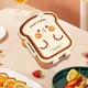 thumbnail image 4 of Fiambrera con Forma de Hamburguesa y Papas Fritas | Contenedor de Almuerzo Hermético, Seguro para Alimentos, para Oficina y Escuela | Portátil con Pulsera para Utensilios Incorporada | Divisor Extraí, 4 of 5