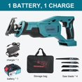 thumbnail image 2 of Cordless Reciprocating Saw, Lithium-ion Handheld Electric Saw for Wood Cutting and Outdoor Use, 2 of 6