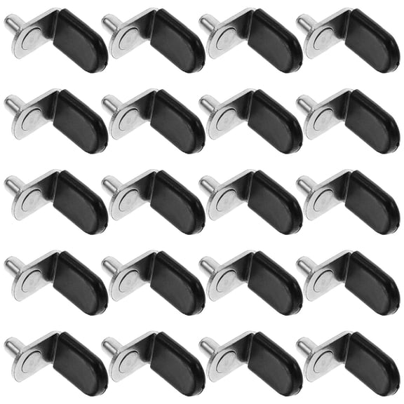 Raindrops MLINS 20pcs Shelf Bracket Pegs with Hole L Shaped Clips Rubber Sleeve for Kitchen Bookcase Shelf Cabinet Furniture Closet Shelf Pins