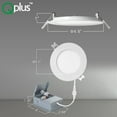thumbnail image 3 of QPLUS 4” Dimmable Slim Recessed LED Pot Lights (4 Pack), 3 of 5