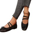 thumbnail image 5 of EKVAHL Women's Polka Dots Mesh Ballet Flats Bowknot Pointed Toe Ballerina Flats Closed Toe Comfortable Casual Work Shoes, 5 of 6