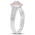 thumbnail image 4 of FB Jewels 10kt Two-tone Gold Womens Round Diamond Bridal Wedding Engagement Ring Band Set 1/2 Cttw, 4 of 4