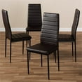 thumbnail image 2 of Bowery Hill 18.11'' Modern Faux Leather Dining Chair in Black (Set of 4), 2 of 5