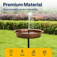 thumbnail image 3 of SPECSTAR Oval Bird Bath and Solar Powered Round Pond Fountain Combo Set,Bronze, 3 of 8