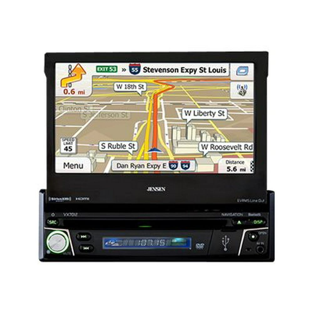Jensen VX7012 Navigation system display 7" touch screen indash unit SingleDIN 50