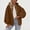 Brown, variant on DAFPZW Womens Zip Up Hoodies Oversized Fleece Jackets Long Sleeve Sweatshirts Casual Fall Fashion Preppy Outfits Y2k Clothes