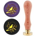 thumbnail image 3 of 1PC Brass Sealing Wax Seal Stamp Removable Wood Handle Birds Peacock 25mm for Wedding Christmas, 3 of 9