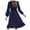 Blue, variant on Lindreshi Fall Dresses for Women 2025 Homecoming Dresses Women's Fashion Long Sleeve Print V-Neck Ladies Holiday Outing Long Dress