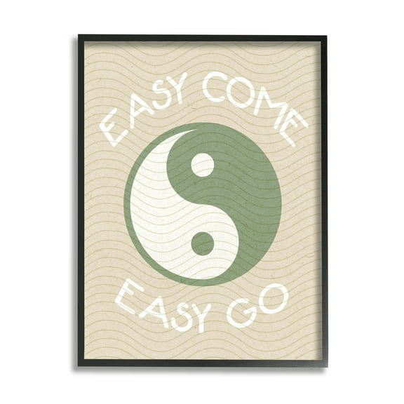Stupell Industries Easy Come & Go Phrase Inspirational Painting Black Framed Art Print Wall Art, 11 x 14