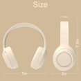 thumbnail image 3 of Wireless Headphones Bluetooth, Foldable Over Ear Headphone, Hi-Fi Stereo Headphones, Gaming Headset, Premium Leatherette Ear Cushions, Lightweight, Built in Mic for phone/TV/PC/MP4/Home/Office/School, 3 of 10