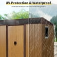 thumbnail image 2 of Olurrisa 8 ft x 6 ft Outdoor Metal Storage Shed with Window and Transparent plate for Garden, Lawn (Coffee), 2 of 9