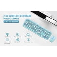 thumbnail image 3 of Keyboard Mouse Combo Typewriter Flexible Keys Office Full-Sized Keyboard, 2.4GHz Dropout-Free Connection and Optical Mouse for Windows,PC, Notebook, Laptop, LETTON V2030 (Blue), 3 of 9