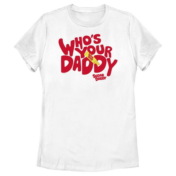 Women's Sugar Daddy Who's Your Sugar Daddy Graphic Tee White 2X Large