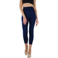 thumbnail image 2 of ToBeInStyle Womens Capri Length Wide Waistband Seamless Lightweight Stretch Leggings, 2 of 7